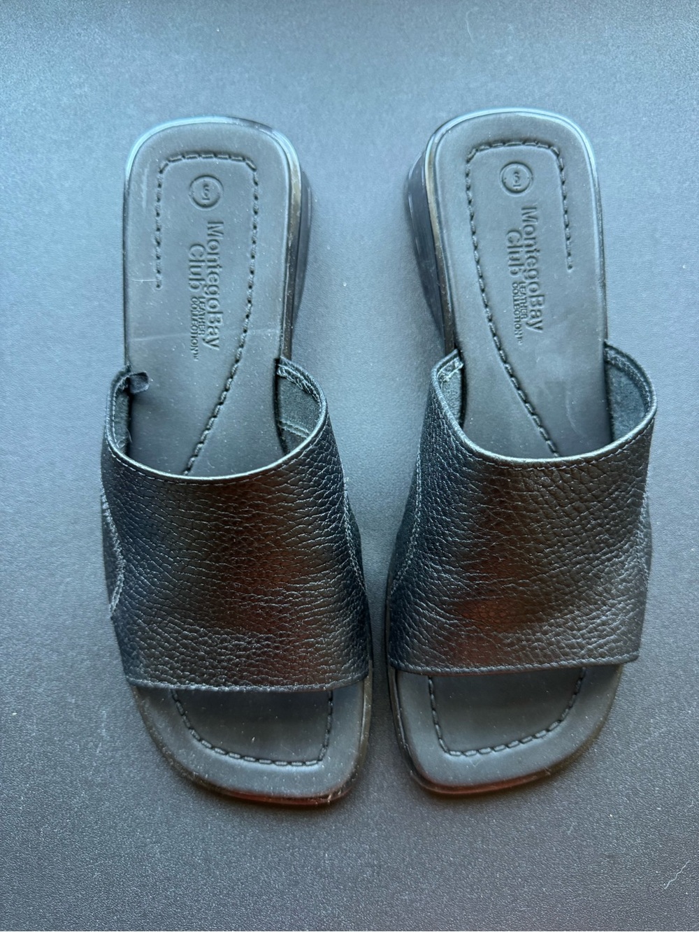 Montego Bay Club Black Wide-Band Slide Mules